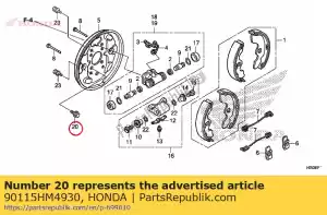 honda 90115HM4930 ?ruba, ko?nierz, 8x12 - Dół