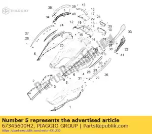 Piaggio Group 67345600H2 tylna strona nadwozia prawa - Dół