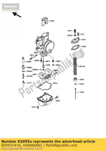 Kawasaki 920551416 ring-o, zanurzenie rozrusznika - Dół