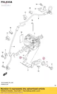 suzuki 5566310G00 borracha, hydr.uni - Lado inferior