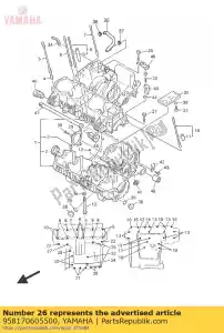 yamaha 958170605500 bullone, flangia - Il fondo