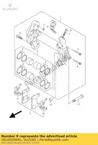 suzuki 5910029840 pastilhas de freio - Lado inferior