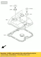 11061S069, Kawasaki, guarnizione, coperchio della testa ksf400-a1 kawasaki kfx 400 2004 2005 2006, Nuovo