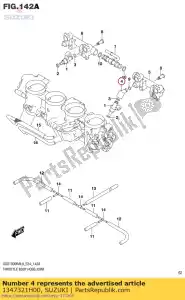 suzuki 1347321H00 cano, combustível - Lado inferior