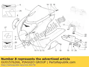 Piaggio Group GU01576266 rh salida de aire negro - Lado inferior