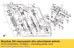 Tutaj możesz zamówić uszczelka przeciwpy? Owa b od Honda , z numerem części 91351KN5004: