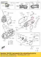 92153Y045, Kawasaki, Parafuso, flange, 6x10 kawasaki brute force 300 kfx50 kfx90 kvf300 kaf700 mule promx 50 90 700 , Novo