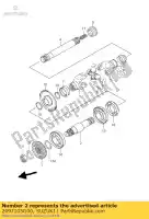 2497105G00, Suzuki, albero, sec drive suzuki lt f lt z 250 2002 2003 2004 2005 2006 2007 2008 2009 2010 2011 2012 2014, Nuovo