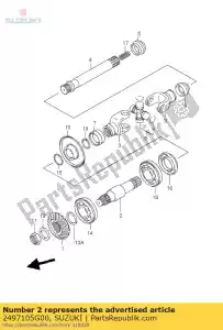 suzuki 2497105G00 arbre, entraînement sec - La partie au fond