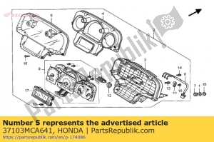 Honda 37103MCA641 glasbaugruppe. - Unterseite