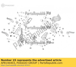 Aprilia AP8146403, Repose-pieds droit, OEM: Aprilia AP8146403