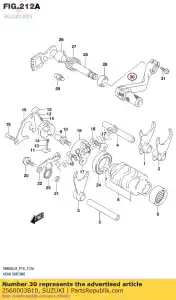 suzuki 2560003B10 levier assy, ??gear - La partie au fond