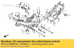 kraag, motorhanger van Honda, met onderdeel nummer 90501MBB000, bestel je hier online: