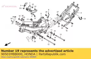 Honda 90501MBB000 kraag, motorhanger - Onderkant