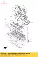 5VY111331000, Yamaha, guide, valve 1 yamaha fz yzf r 1000 2004 2005 2006 2007 2008 2009 2010, New