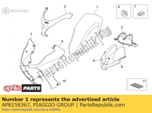 aprilia AP8158367 windscreen - Bottom side