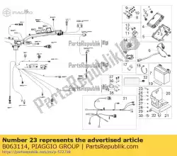 Aqui você pode pedir o parafuso escareado hexagonal grosso em Piaggio Group , com o número da peça B063114: