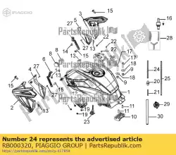 Here you can order the gasoline slang, length: 100 mm from Piaggio Group, with part number RB000320: