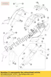 ktm 90108020044 parte inferiore del frigorifero cpl. - Il fondo