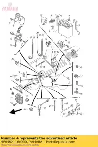 yamaha 4WM821160000 fio, menos chumbo - Lado inferior