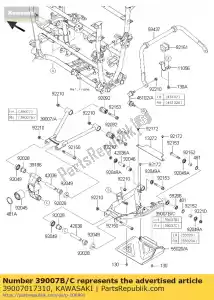Kawasaki 39007017310 brazo-susp, rr, lwr, rh, negro - Lado inferior