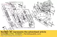 52460ML3790, Honda, Conjunto de brazo, cojín honda cr  r crm cr125r cr500r 2 500 125 , Nuevo