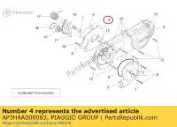 AP3HAA000083, Piaggio Group, Acoustic insulation panel aprilia sr ho ditech carb 50 2, New