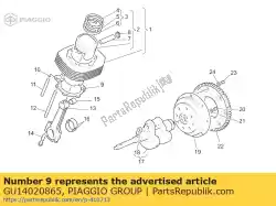 pakking van Piaggio Group, met onderdeel nummer GU14020865, bestel je hier online: