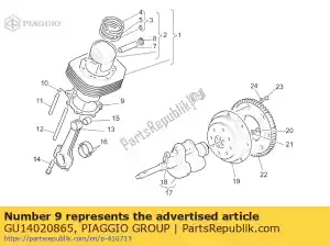 Piaggio Group GU14020865 pakking - Onderkant