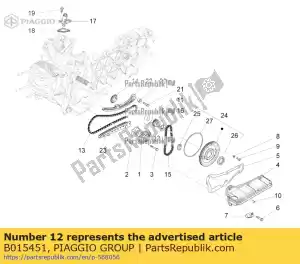 Piaggio Group B015451 joint torique - La partie au fond