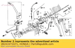 Here you can order the joint, kick arm from Honda, with part number 28241KT1671: