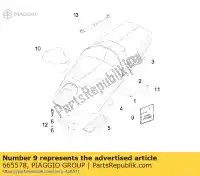 665578, Piaggio Group, tool set. standard l/jack aprilia gilera  gp srv zapm55103, zd4m55104, zapm55104 800 850 2007 2009 2012 2016 2017 2018 2019, New