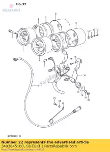 Suzuki 3493845100 klem, speedomet - Onderkant