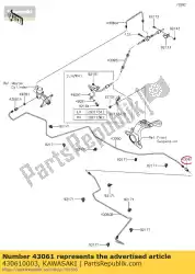 Aqui você pode pedir o 01 junta-freio em Kawasaki , com o número da peça 430610003: