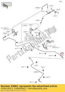 kawasaki 430610003 01 junta-freio - Lado inferior