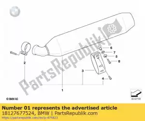 bmw 18127677524 rear muffler - Bottom side