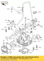 110081292, Kawasaki, tête-cylindre-comp kawasaki klf300 4x4 kvf300 prairie 300 , Nouveau