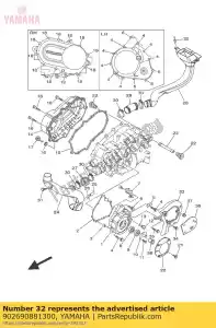 yamaha 902690881300 rivet,mat main 3 - Bottom side