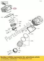 110050085, Kawasaki, motor de cilindro, fr vn900b6f kawasaki  vn vulcan 900 2006 2007 2008 2009 2010 2011 2012 2013 2014 2015 2016 2017 2018 2019, Nuevo