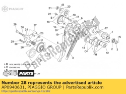 Aprilia AP0940631, ?ruba sze?ciok?tna, OEM: Aprilia AP0940631