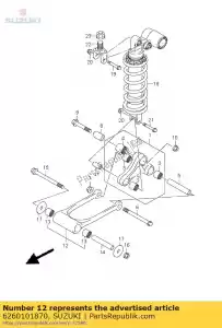 Suzuki 6260101870 rod set,rear cu - Bottom side