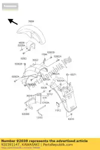 kawasaki 920391147 rebite zg1000-a1 - Lado inferior