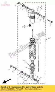 Yamaha 5CU222011000 amortisseur sous assy - La partie au fond