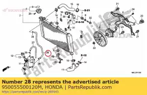 honda 950055500120M tube en vrac, tb 55x1 - La partie au fond