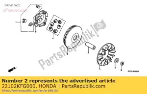 honda 22102KFG000 face,drive - Bottom side