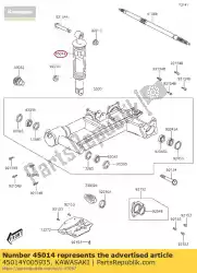 Qui puoi ordinare shockabsorber, rr, nero kvf300c da Kawasaki , con numero parte 45014Y005935: