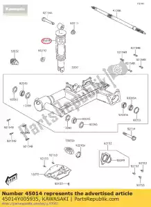 kawasaki 45014Y005935 shockabsorber, rr, nero kvf300c - Il fondo