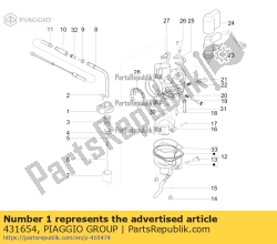 Aprilia 431654, Pokrywa zaworu gazowego, OEM: Aprilia 431654