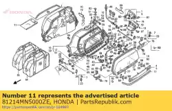 Ici, vous pouvez commander le couvercle, r. Sa * b127m * auprès de Honda , avec le numéro de pièce 81214MN5000ZE: