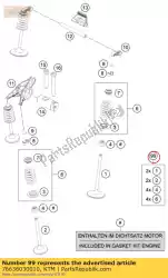 Ici, vous pouvez commander le kit de soupape 690 auprès de KTM , avec le numéro de pièce 76636030010: